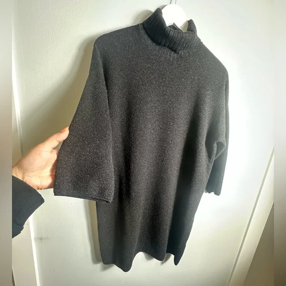 Pomander Place Vivianne Black Sweater Turtleneck Dress Size Medium - Picture 11 of 17